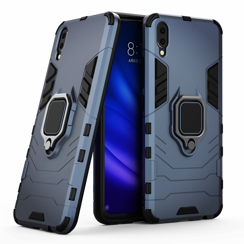 Coque antichoc avec anneau de support en Silicone et PC pour Vivo V11, étui pour V11, V11i, V 11, 11i, VivoV11, VivoV11i, 1806, 1804