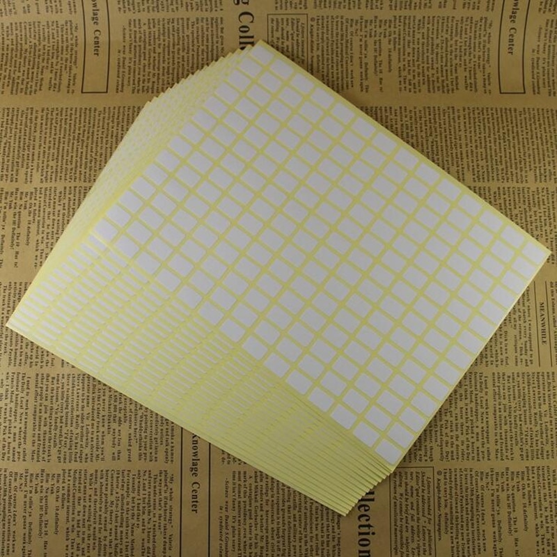Many Sizes Blank Sticker for Inkjet Printers Self Adhesive Price Label White Writing Paper Stickers School Supplies 15 Sheets