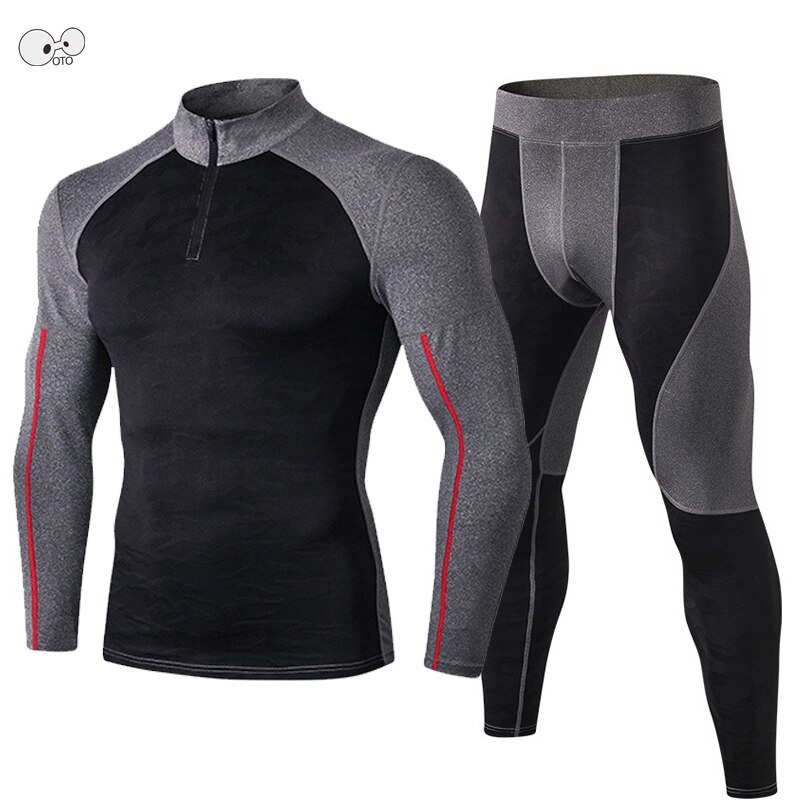 Thermounterwäsche für #39 , kompressions-laufset, Gamaschen + Shirt, 2 -teiliger sportanzug, schnelltrocknende sportbekleidung