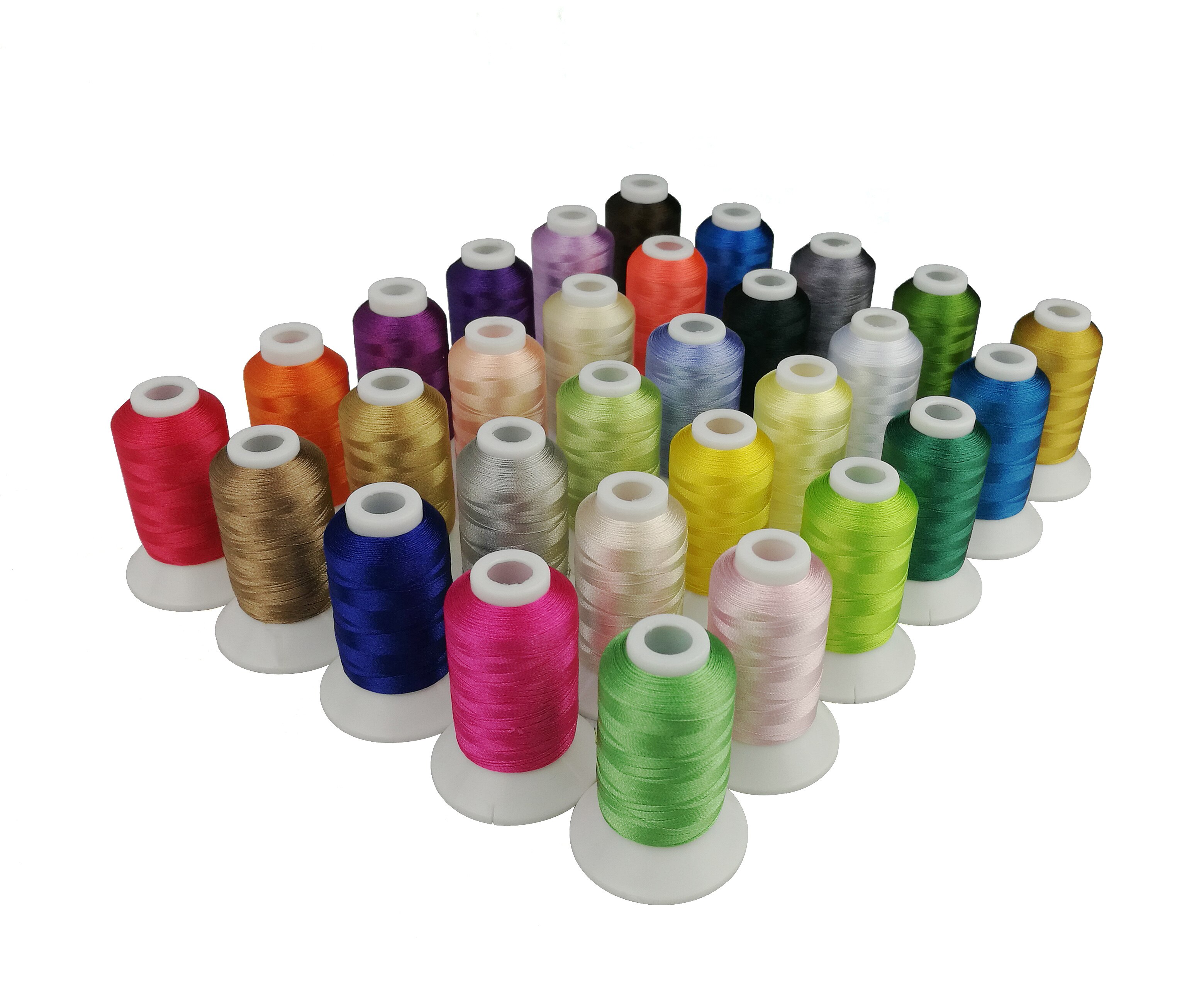 Simthread 30 Brother Color Machine Embroidery Thread Polyester for Brother/Babylock etc Sewing Embroidery Machine