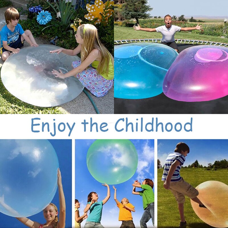 Inflatable Bubble Ball Beach Magic Ball Bubble Giant Amazing Bubble Ball Blow Up Balloons Toy Fun Party Game