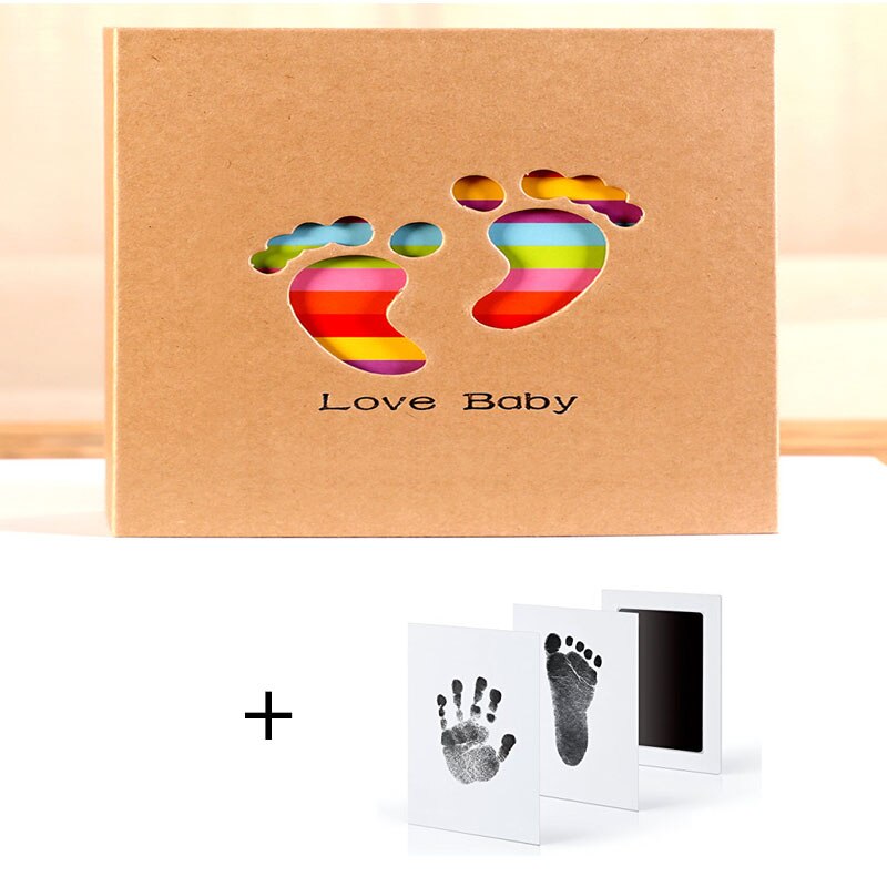 100 Zakken 6Inch Baby Souvenirs Groei Memorial Picture Fotolijst Fotoalbum Baby Voor Kids Hand &amp; Voetafdruk imprint: 5