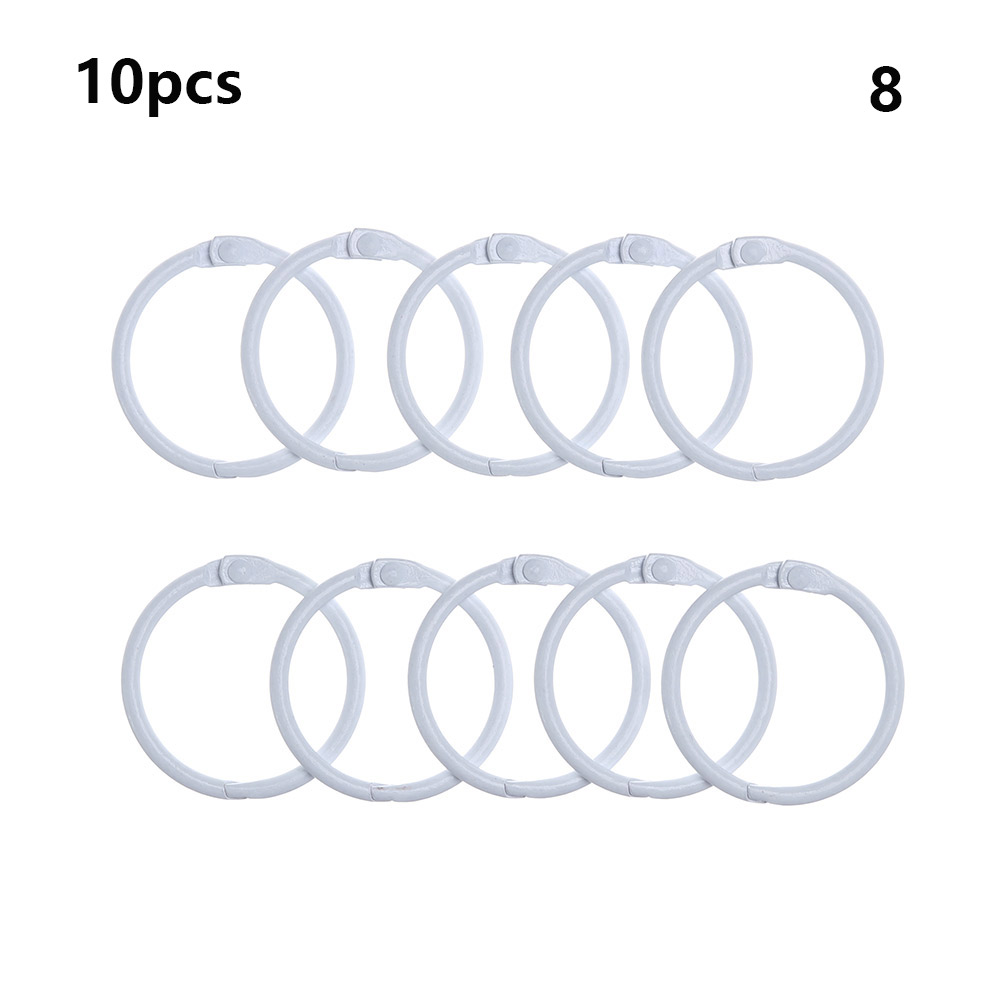 10Pcs Metal Loose Leaf Binder Ring Book Hoops DIY Albums School Office Supplies Craft Binding Book Hoops Books Keyrings: 8