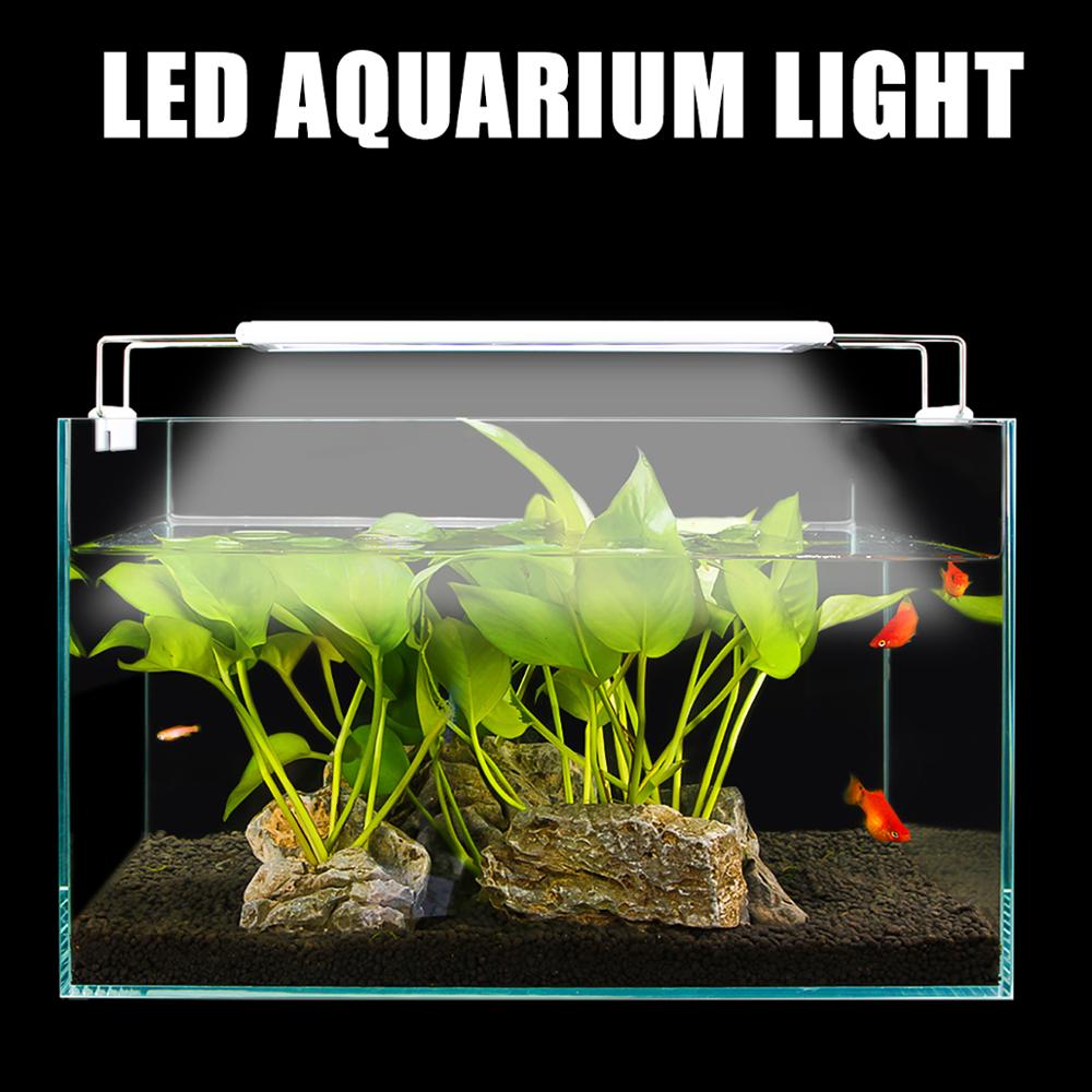 Aquarium Led Licht Slanke Uitschuifbare Clip-On Aquarium Plant Licht 5W/6W/8W/10W/11W/13W/16W/20W Aquarium Led Verlichting Voor Aquarium