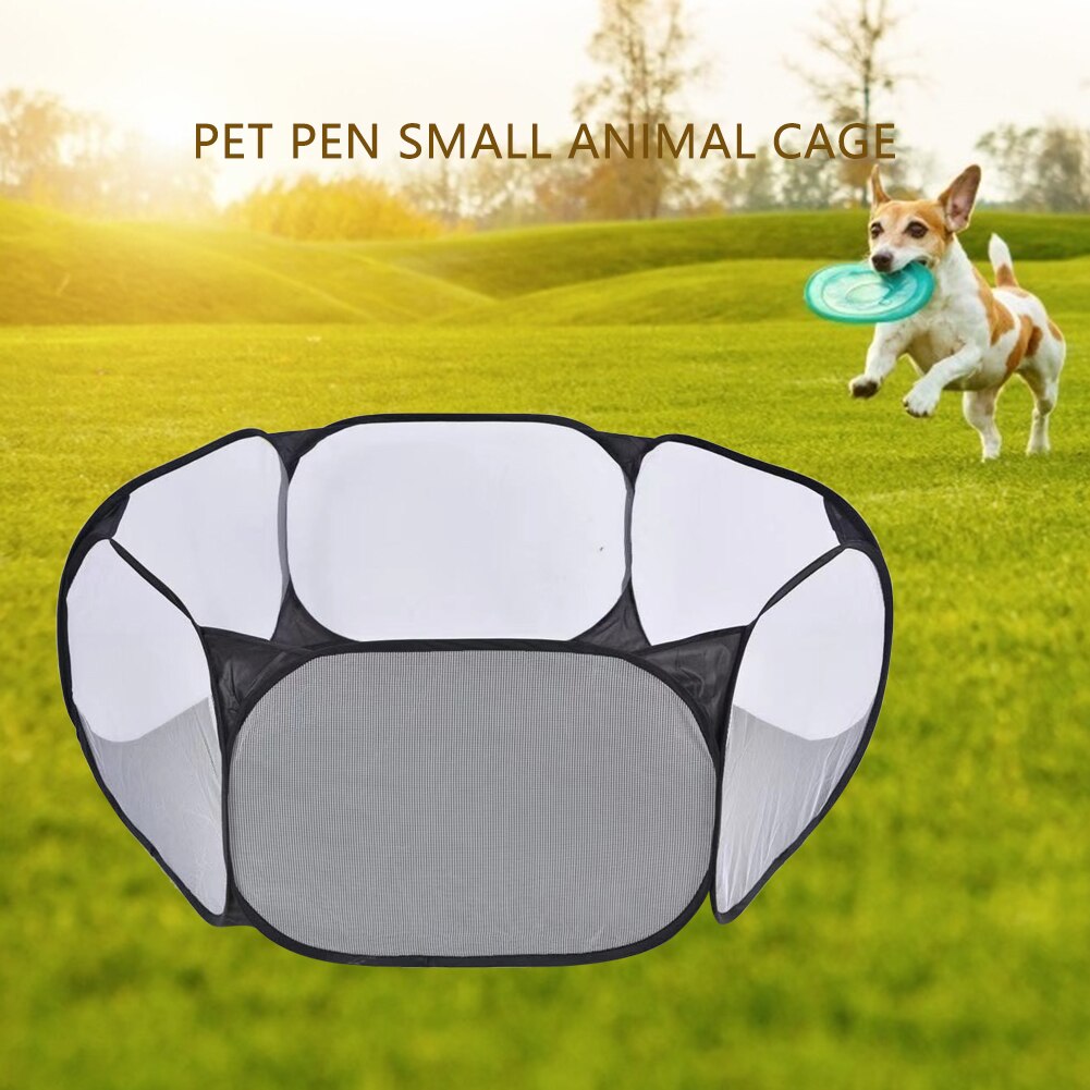 Valla plegable de Color puro para hámster de Gato, parque de juegos para interior y exterior, corralito invisible de rubits, jaula de animales pequeños
