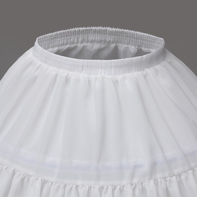 White Ball Gown 2 Hoops Short Underskirt Petticoats Chiffon Lolita Ballet Rockabilly Jupon Crinoline Skirt Slips cancan de novia