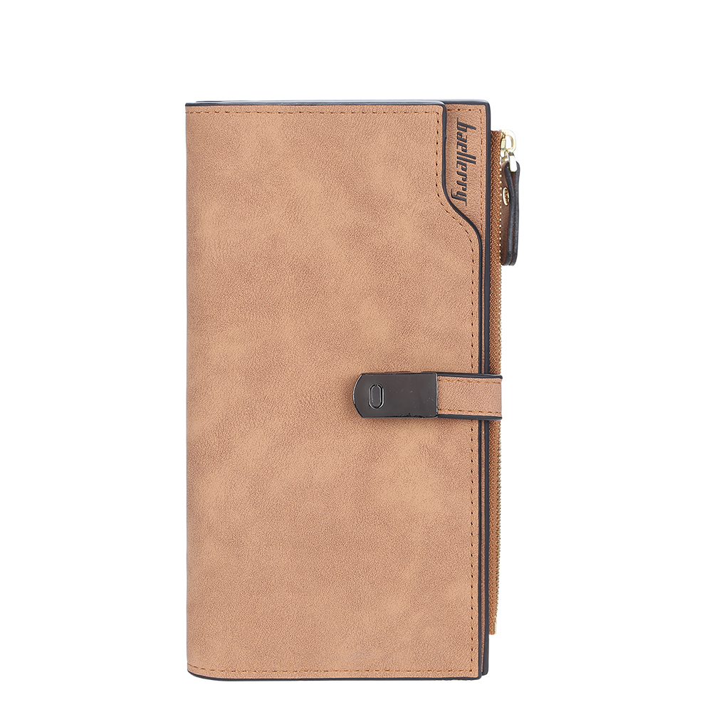 Women Long Wallets Magnetic Buckle Card Holder Classic Female Purse Zipper Wallet For Girl: light green