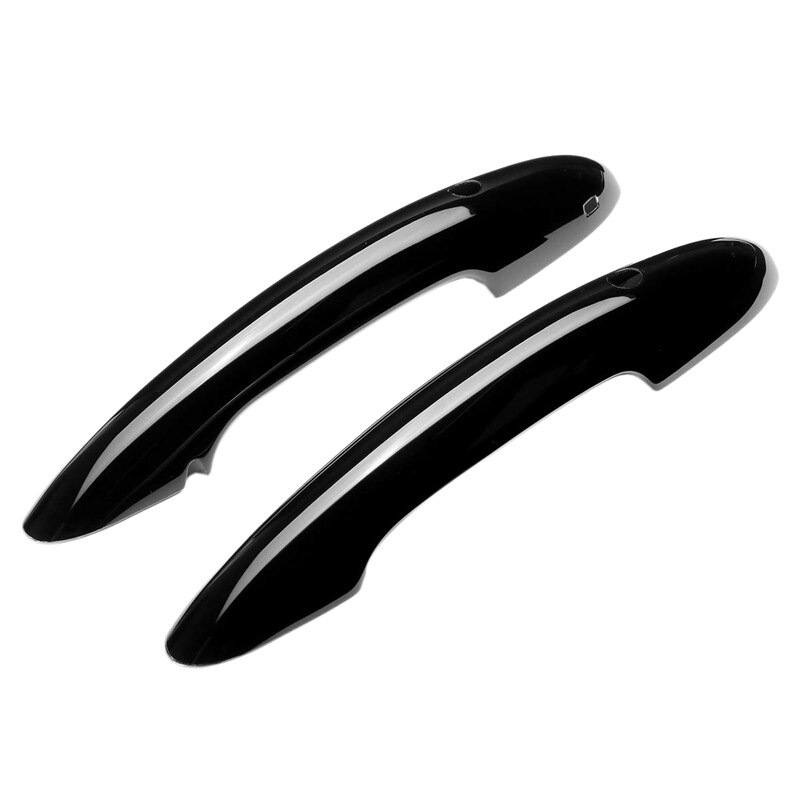 2Pcs Gloss Heldere Zwarte Deurklink Covers Voor Mini Jcw Coopers F56 F57 & 1Pcs Abs Brandstoftank cover