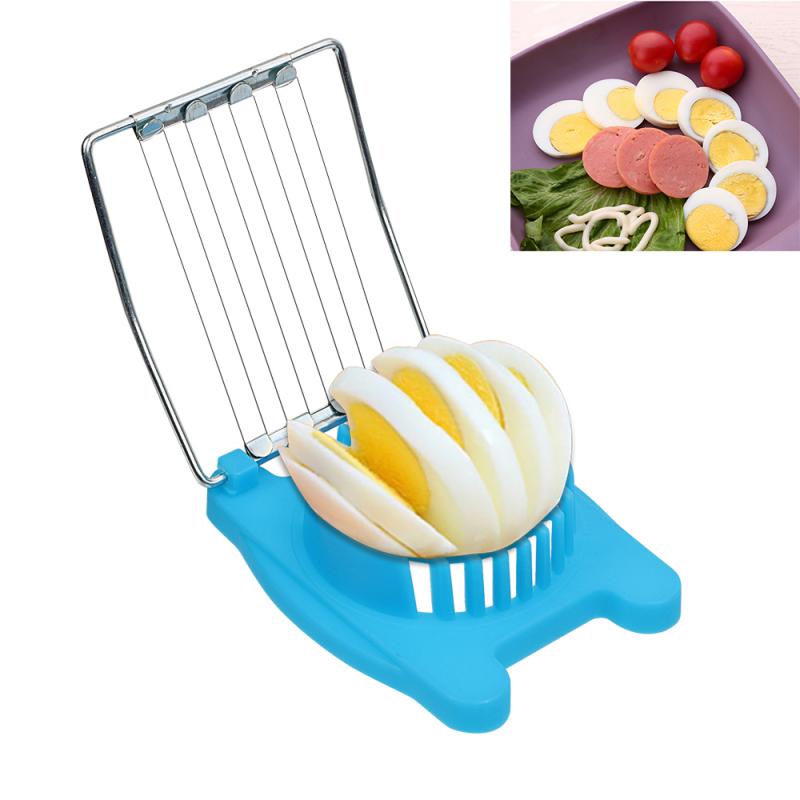 2 Colors Three In One Wheat Straw Egg Cutter Convenient Multifunctional Split Device Food Divider Slicer Egg Slicer Tool