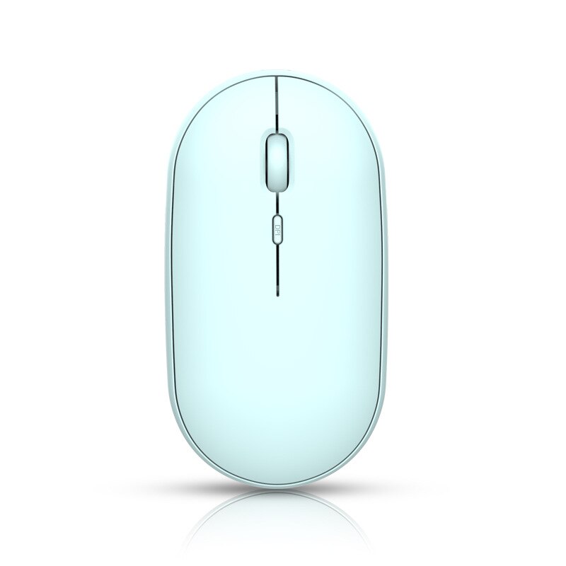 2.4G Bluetooth Draadloze Muis Ergonomische Draagbare Mute Stille Power Saver Oplaadbare Meisje Muizen Voor Laptop: Blue