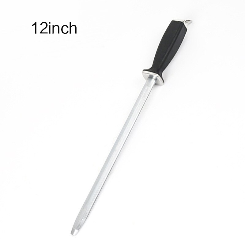 Rschef 1Pcs Sharp Ener Professionele Harde Sharp Sterking Staaf Sharp Sharp Sterking Messen Keukenmes Handheld Metalen Musat Mousata: black 12inch