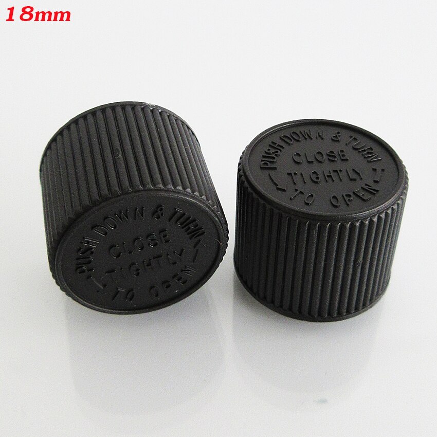 Plastic Fles cap, zwarte Fles Cover, 18mm 20mm 24mm 28mm 32mm