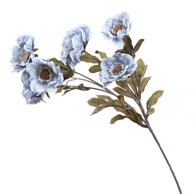 Pioen Zijden Doek Simulatie Bloem Bruiloft Decoratie Diy Guirlande Decoratie Thuis Ambachten Plant Kunstmatige Bloem: Autumn blue