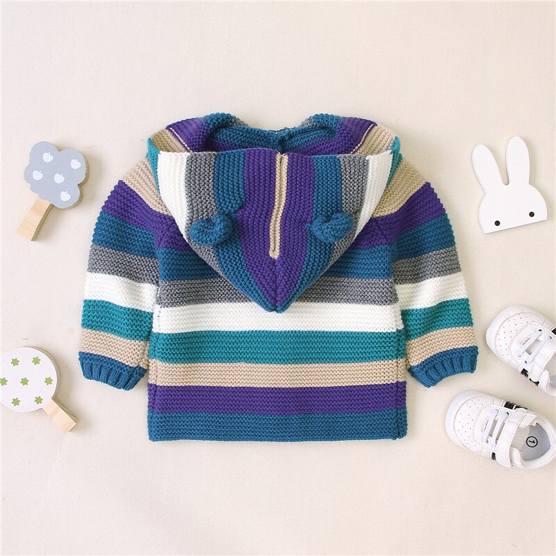 Outono crianças menino meninas topos camisa 2020 novo bebê meninos listrado roupas de algodão crianças cardigan 0-24m