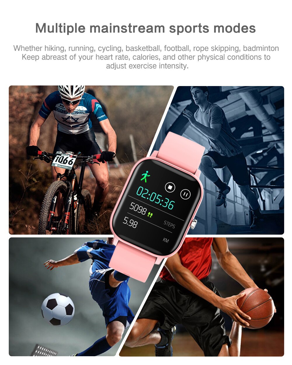 P8 Smart Watch Android Heart rate Blood Pressure Smartwatch Fitness Bracelet Sport Watches Men Women for IOS xiaomi huawei