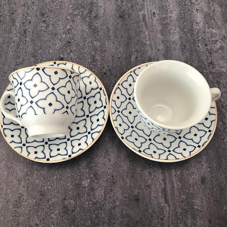 Juego de 2 tazas de porcelana de café turco, tazas de café de cerámica tradicional, la mejor decoración del hogar, de Espresso tgürk kahvsi