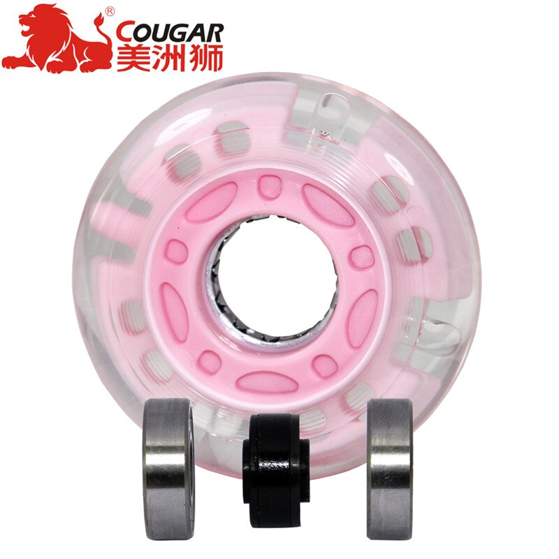 Roue de patins à roulettes pour enfants, 60mm, 64mm, 70mm, 72mm, couleur brillante, 608zz