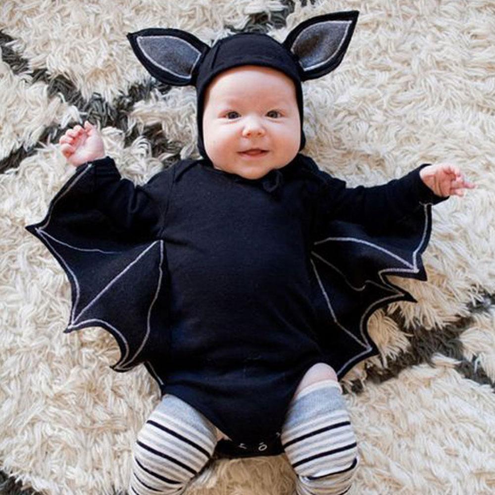 Babykleding voor baby romper herfst winter baby jongen baby vleermuis kinderen jumpsuit mouw kostuum lange kleding meisje halloween  j6 q 2