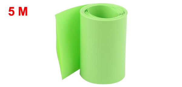 Uxcell 5 Meter 64mm Breedte Pvc Warmte Krimpfolie Buis Geel Voor Aa Batterij. | zwart | blauw | clear | groen | grren | geel