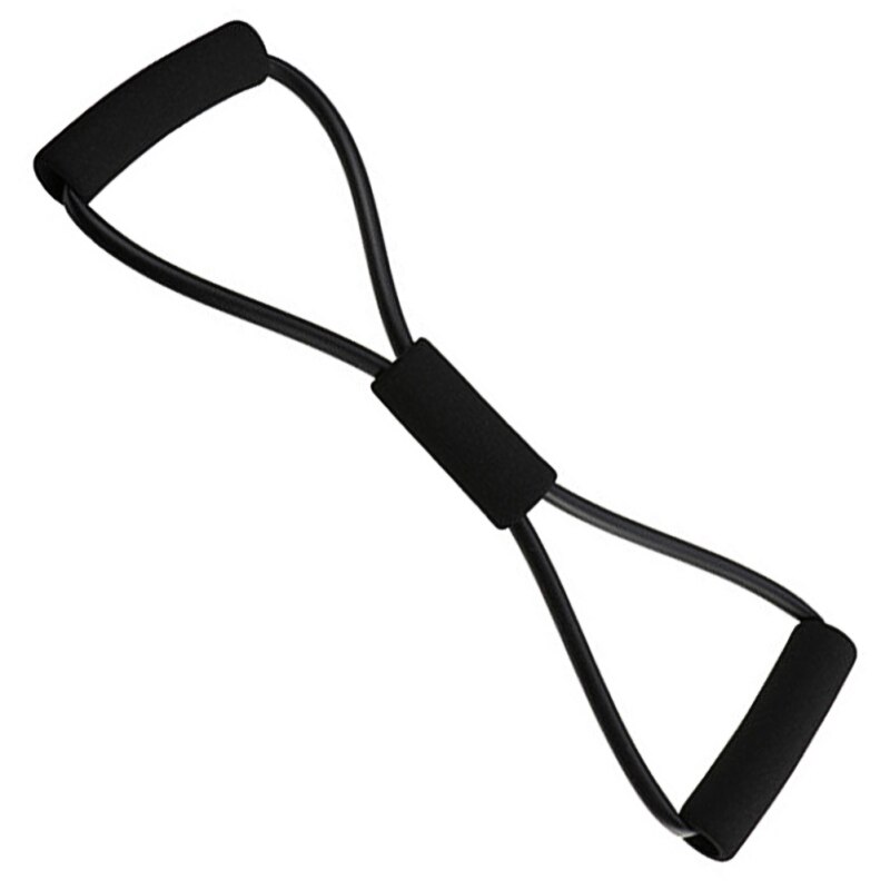 lastic bandes résistance corde Yoga 8 mot poitrine extenseur en caoutchouc tube tirer corde gymnastique Fitness entraînement musculaire: Black