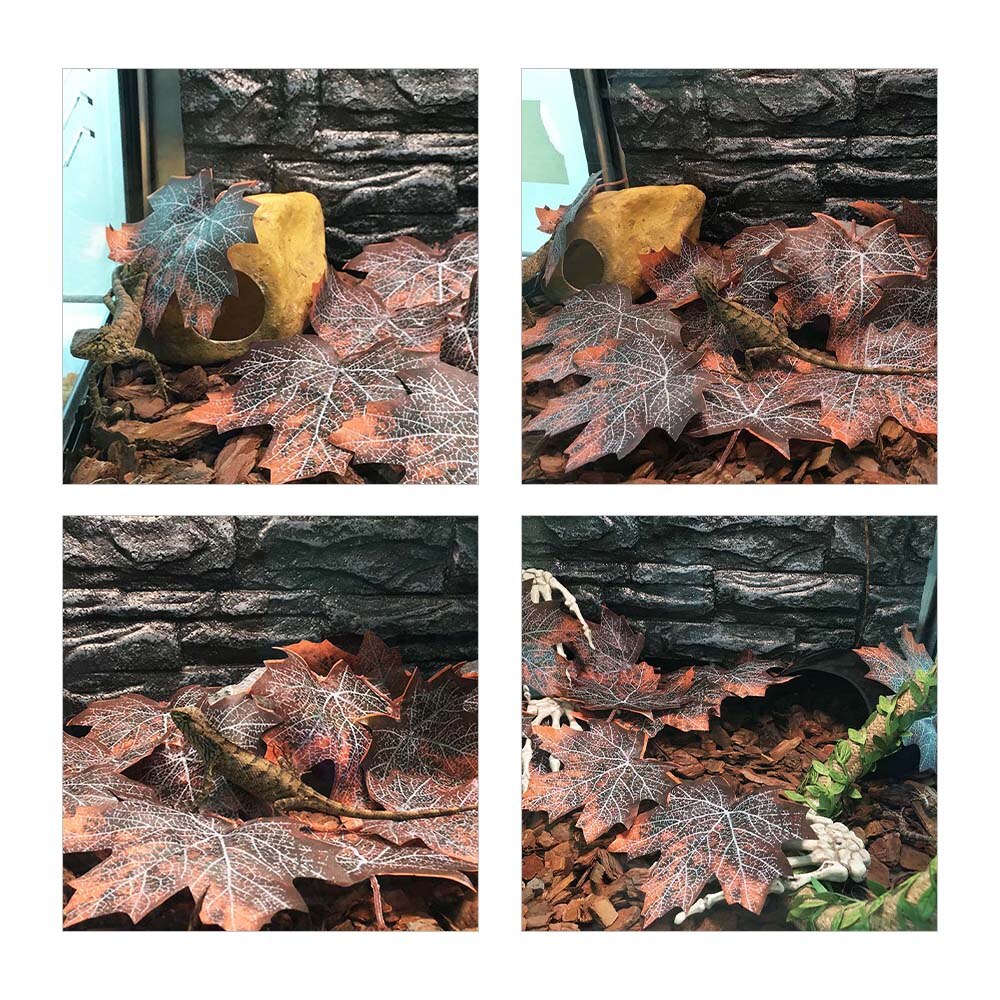 Artificial Reptile Tank Plants Climbing Leaf Decoration for Lizards Frogs Snakes Spider and Other Reptiles Reptile Decoration