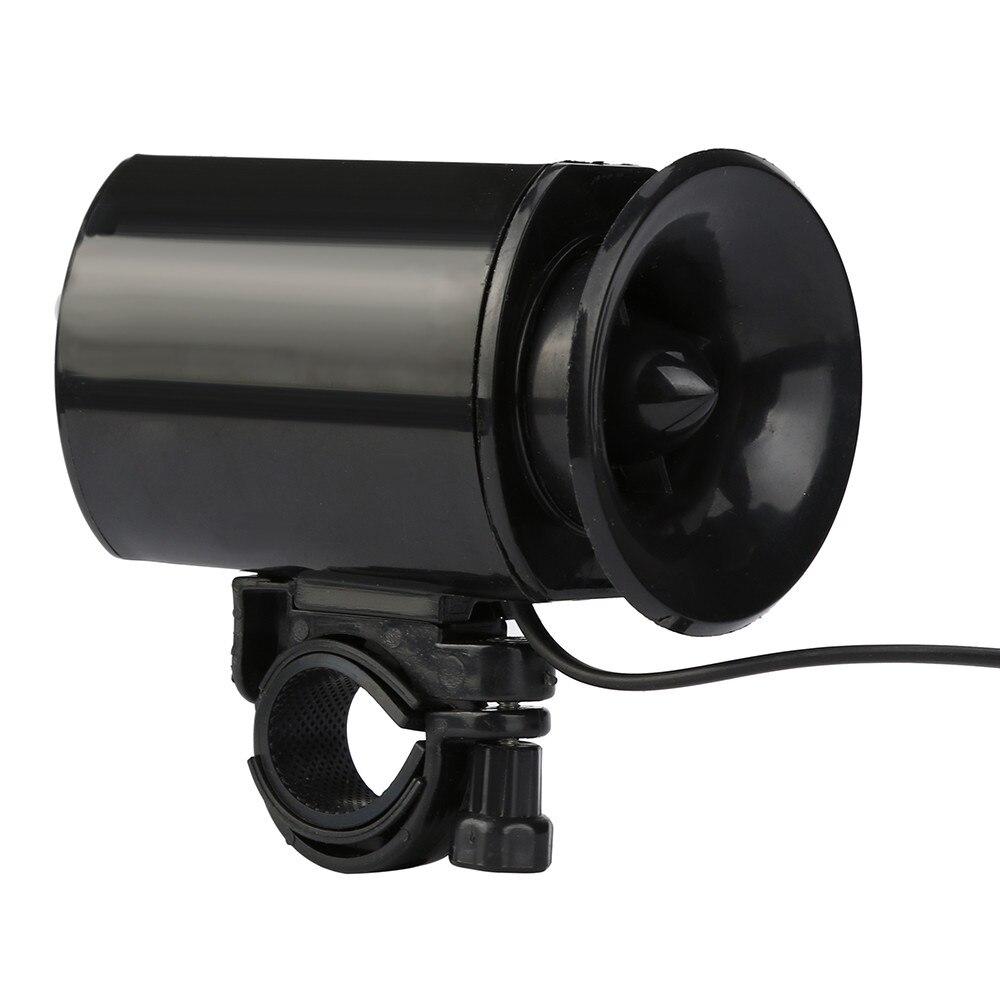 Ultra loud Speaker Black 6 Sounds Alarm Bell Bike Electronic Bicycle Siren Horn waterproof Reinforced with 9V battery plastics