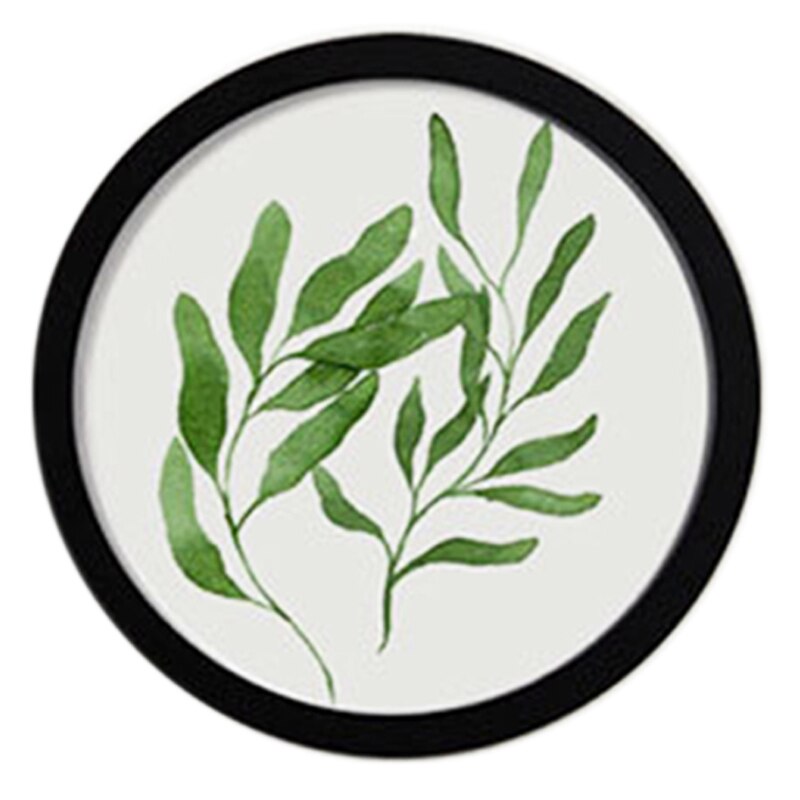 7Zoll Runde Holz Bilderrahmen Kreative DIY Zauberstab Hängen Holz Bild Halfter Dekoration (Schwarz): Ursprünglich Titel