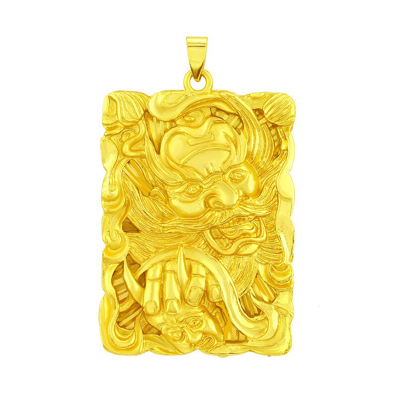 Luksusowy 24K żółty złoty wisiorek dla kobiet mężczyzn wypełniony gruby złoty wisiorek damski zaręczynowy urodziny elegancka biżuteria na prezent bez łańcucha: Style 1
