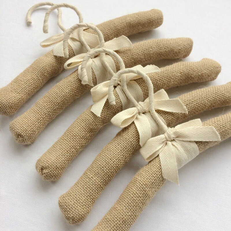 25CM Jute Padded Clothes Hangers for Children Foam Sweater Thick Padded Coat Hangers For Clothes Shop Display Home Hangers