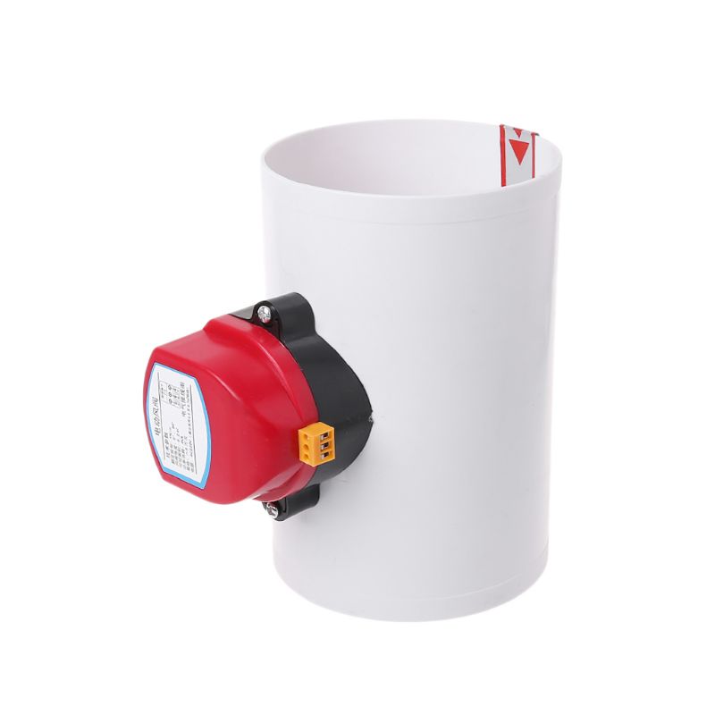 220V Plastic Electric Damper Check Valve 110mm Air Volume Control Valves For Ventilation Pipe