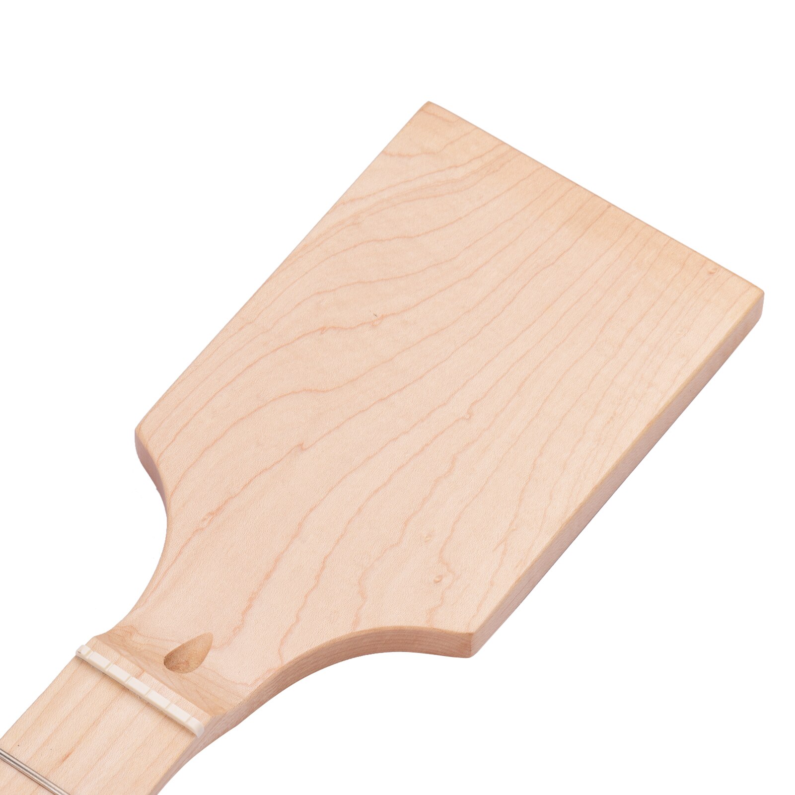 Universal Unfinished Electric Guitar Neck Maple Wood 22 Frets Fingerboard with Black Dots Inlay Replacement for Electric Guitar