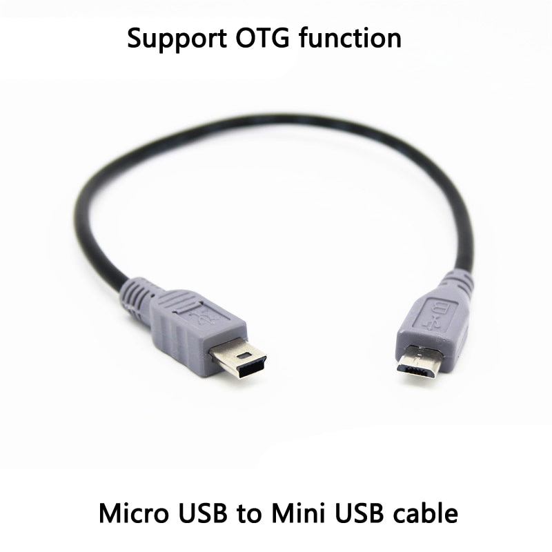 Micro Usb Type B Male Naar Micro B Male 5 Pin Converter Otg Adapter Lead Data Kabel 25/50/100Cm