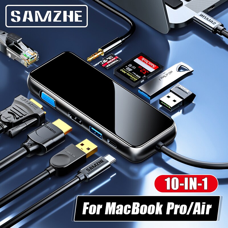 SAMZHE USB C HUB 4K 30Hz Type-C to HDMI Multi USB 3.0 Adapter for MacBook iPad Pro USB-C 3.1 Splitter Port Type C