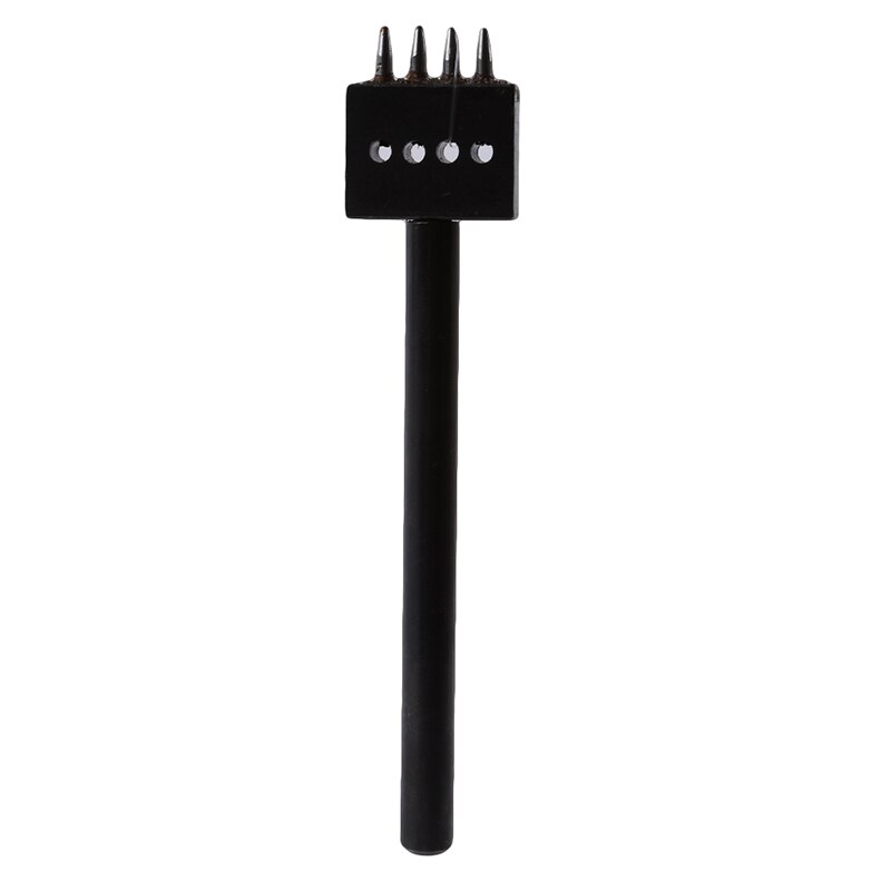 5 Mm Gat Cut Leer Ponsen Gereedschap Staal Afstand Lederen Perforators Diy Hand Geperforeerde Ronde Stiksels Punch Gereedschap: 4 holes