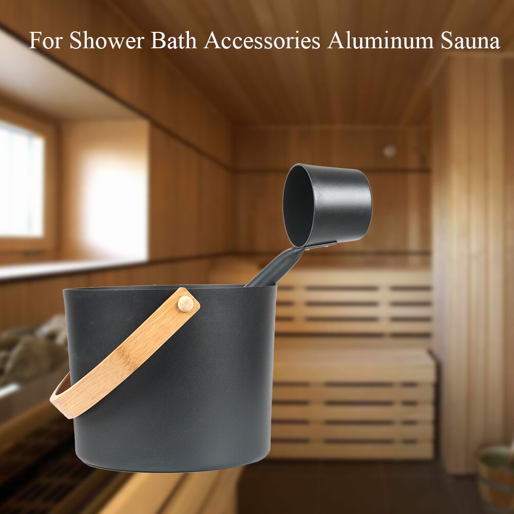 Hotel Voor Douche Badkamer Bad Accessoires Gewichtsverlies Levert Lange Handvat Lepel Aluminium Sauna Emmer Stoombad Thuis
