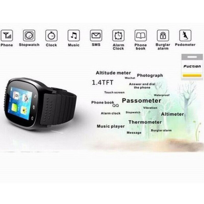 Reloj inteligente deportivo M26 para hombre, pulsera inteligente con Bluetooth y dial, antipérdida, para IOS y Android