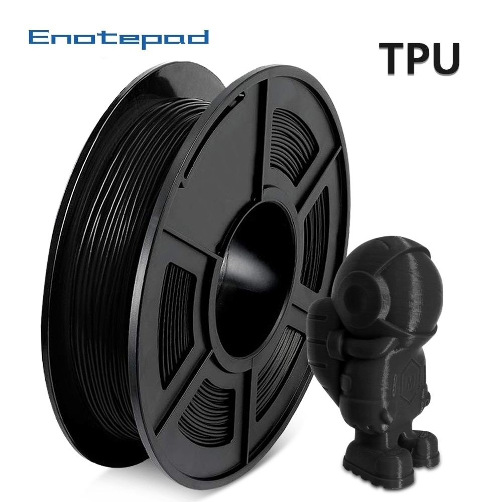 Enotepad tpu 0.5kg filamento flexível com cor cheia 1.75mm para o presente flexível de diy ou navio de impressão modelo