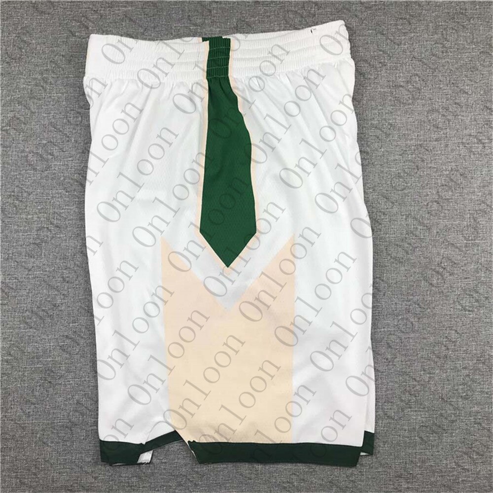 Mens America basketball Milwaukee Short Movement basket White Green