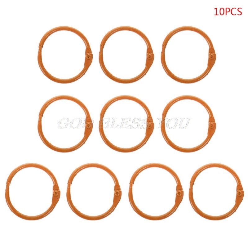 10PCS Metal Loose Leaf Binder Ring Book Hoops DIY Albums School Office Supplies Craft Binding Book Hoops: O