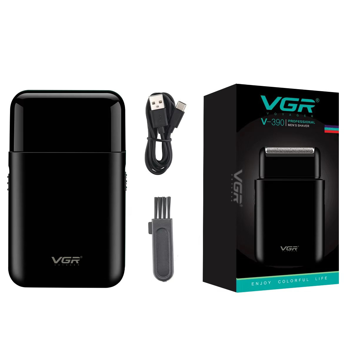 VGR Scheerapparaat Professioneel Baard Trimmer Oplaadbaar Scheermessen Reciprocating Folie Scheerapparaat Draagbaar Mini Dubbel Blad Scheerapparaat Mannen V-390: Goud