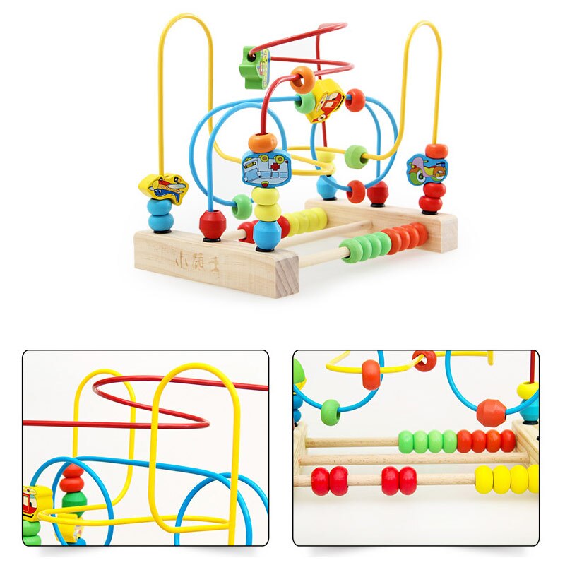 3 Types 1 Set Houten Baby Peuter Vroege Educatief Speelgoed Cirkel Eerste Bead Doolhof Voor Kinderen Kinderen Voor 1 -6 Jaar Oude Tangram