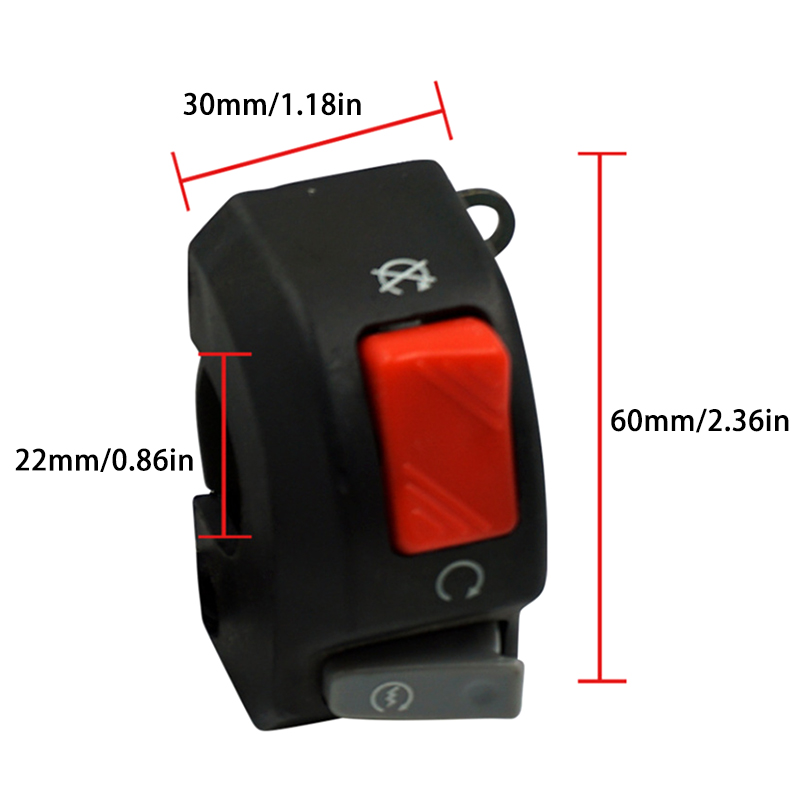 Universal- 7/8 zoll Motorrad Schalter Lenker Nebel Hedlight Horn Anfang töten Schalter AUF aus-Geschmack 12V Für ATV Rolle Schneemobil
