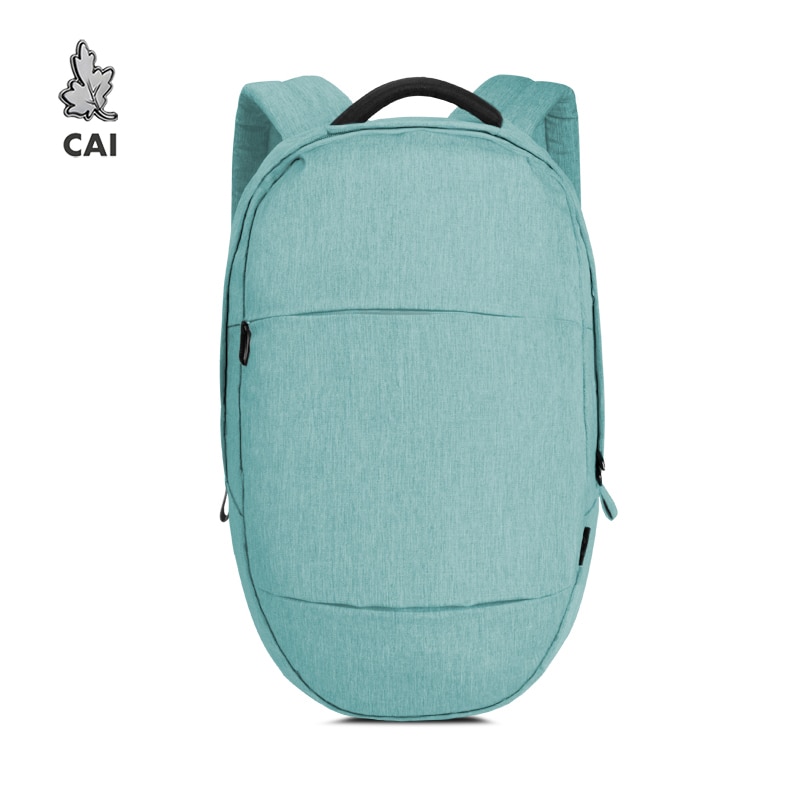 CAI Oval 14 inch Laptop Backpack Men/Women Back Bags Minimalism School Shoulder Shopping Bag Travel Preppy Style