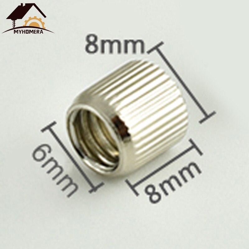 Myhomera 10pcs M8 Shelf Support Solid Pin Stud Pegs Nut Screw Sets Bookshelf Separator Metal Wardrobe Cabinet Shelve Holder: Nut