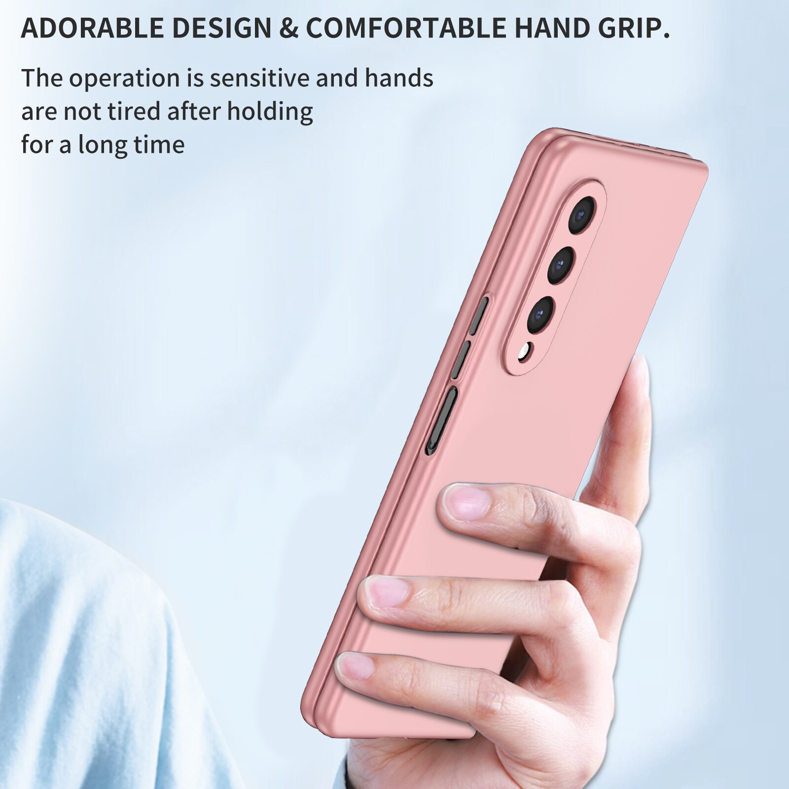 Protection Folding PC Case for Samsung Galaxy Z Fold 3 5G Fold3 Fold2 Fold 2 Non-Fingerprint Cell Phone Cases Cover
