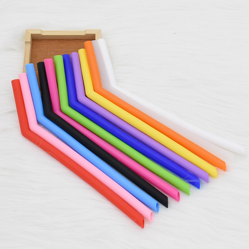 Reusable Silicone Drinking Straws Portable Collapsible Eco-friendly Straw Wedding Birthday Party Bar Drink Kitchen Accessories: 4
