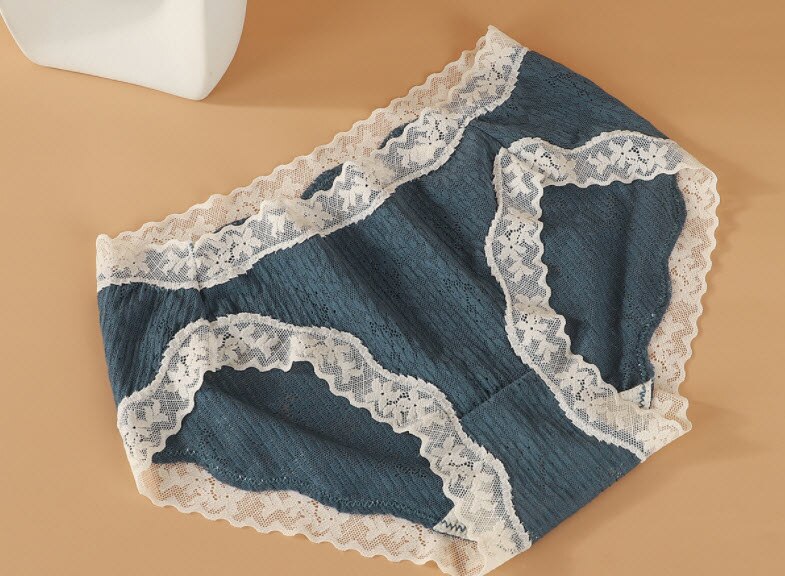 Ropa interior de Estilo Vintage para mujer, calzoncillos de encaje de algodón, suave y cómoda, talla media