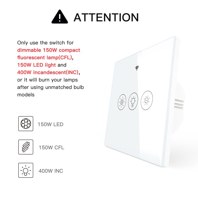 Wifi Smart Light Touch Dimmer Module Eu/Us Wall Panel Smart Leven/Tuya Afstandsbediening Werkt met Alexa Google Thuis