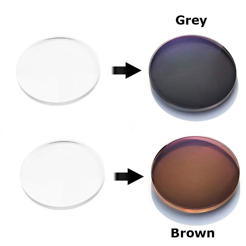 1.499 cr-39 fotochromowe płaskie soczewki dwuogniskowe robić okularów korekcyjnych, okrągłe soczewki dwuogniskowe, 2 szt.
