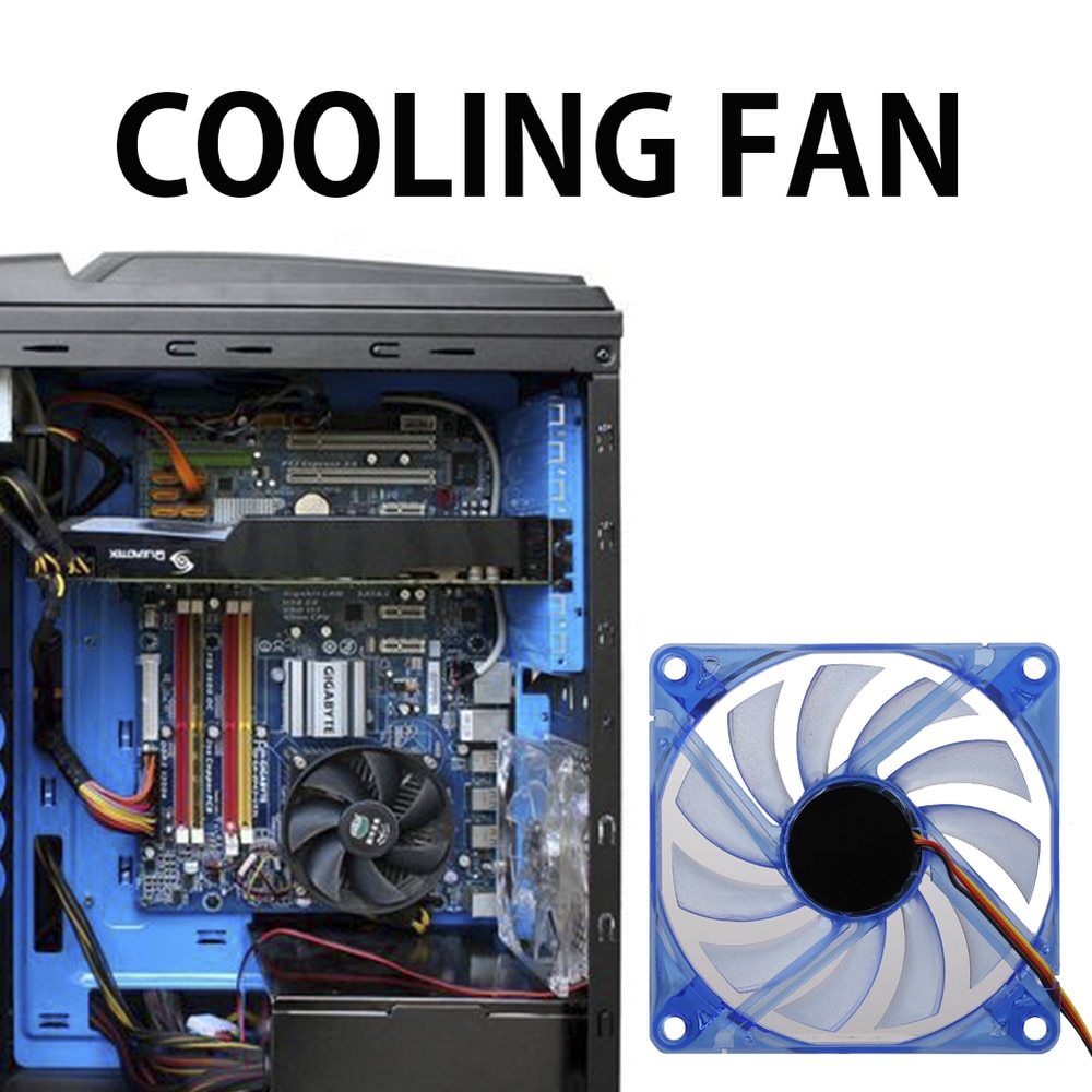 80mm 2 Pin conector ventilador de refrigeración para la caja del ordenador CPU enfriador radiador alto